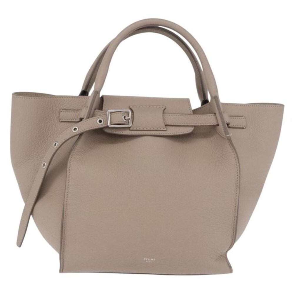 Celine Big Grained Calfskin Beige Leather Handbag